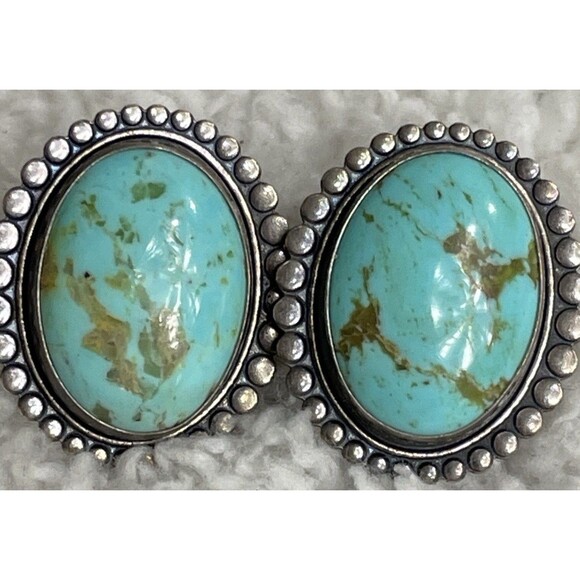 Sterling Jewelry - Quac Turquoise Sterling Silver Earrings